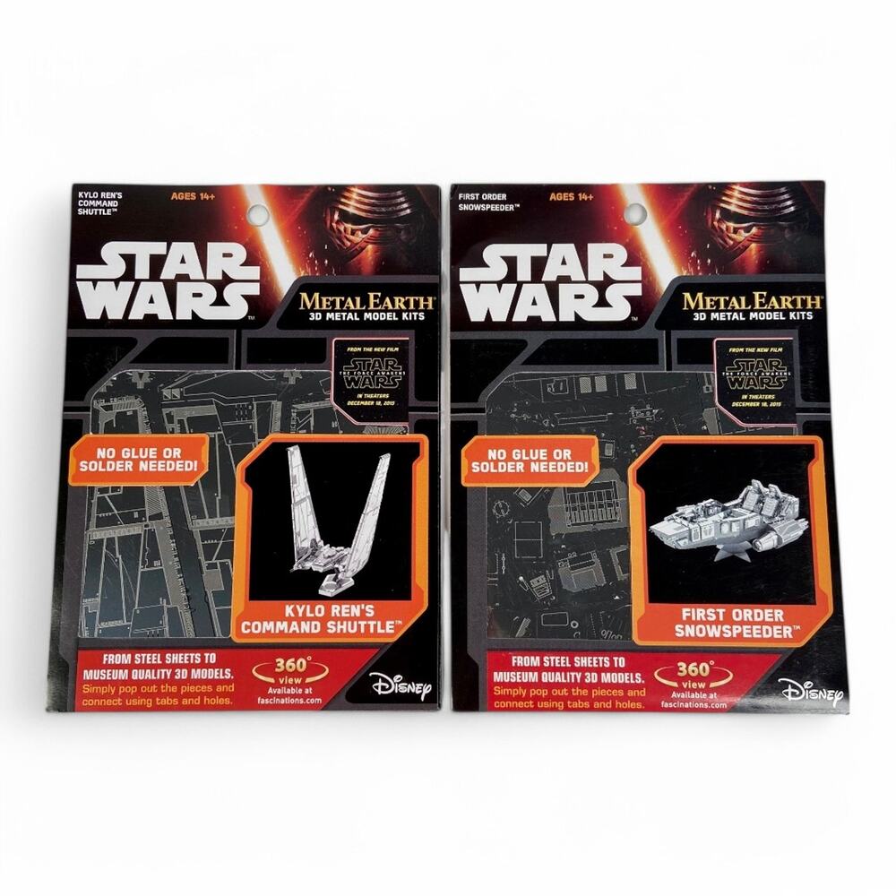 Star Wars Metal Earth 3D Model Kits Kylo Ren’s Command Shuttle and Snowspeeder